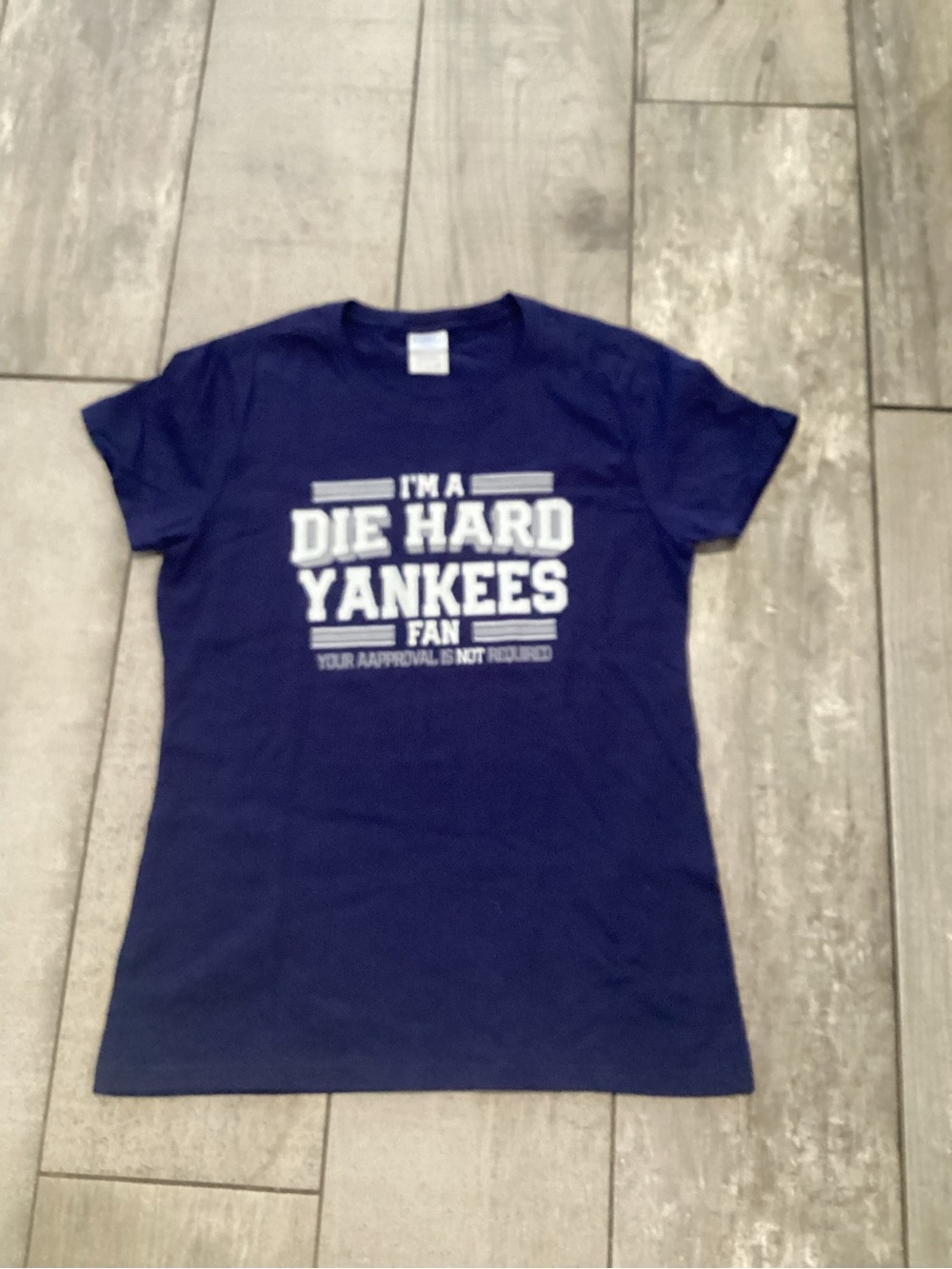 Port and Company Navy 'Die Hard Yankees Fan' Short Sleeve Tee Size Small